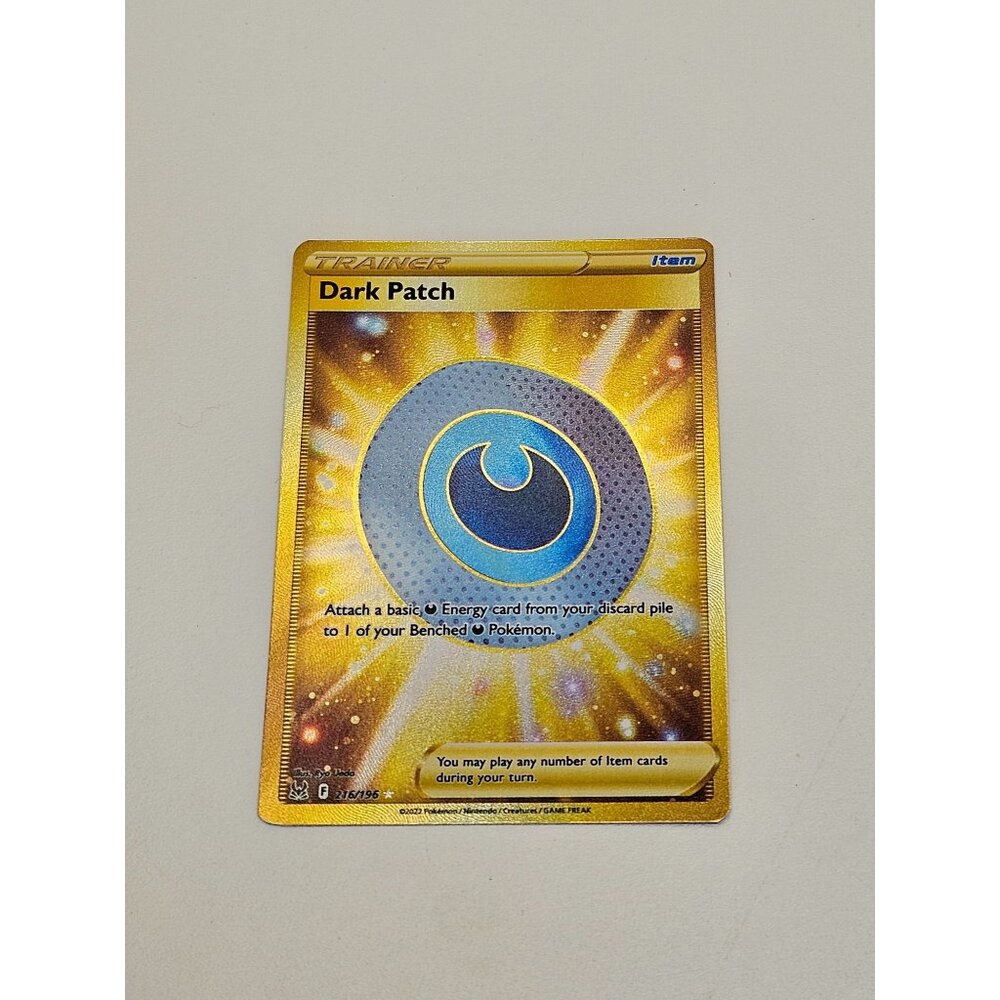 Dark Patch 216/196 Lost Origin Gold Secret Rare Pokemon TCG - NM/M